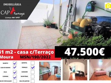 CAPPORTUGAL - Vende-se em Moura - Beja  - Portugal – Pequena habitação ideal para investimento.