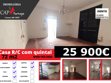 CAPPORTUGAL - 35 000 € - A vendre maison R/C à rénover - Moura - Beja